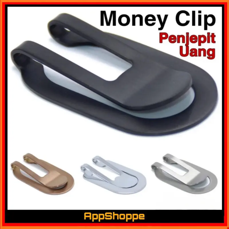 Money Clip Stainless Steel SLIM Penjepit Uang Klip TIDAK KARAT 0