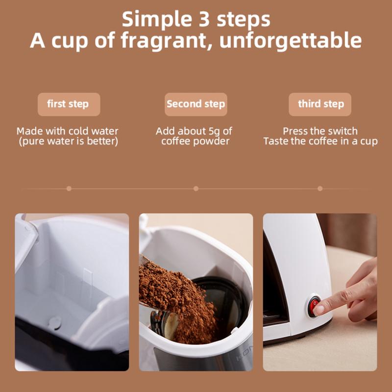 Single Serve Coffee Maker 300ml Coffee Thermal  Instant Coffee Machine with Coffee cup 4