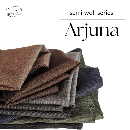 Kain Bahan Rok Semi Woll Polos 0.5 Meter ARJUNA/Bahan Baju, Rok, dll/Kain Arahan Berkualitas Grade A