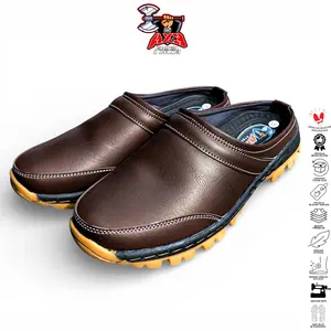 Ax3 Selop Pria sepatu selop keren (DLX-01) Karet selop docmart selop pria selop terbaru selop gaul Shoes antiselip eu:46 mules men