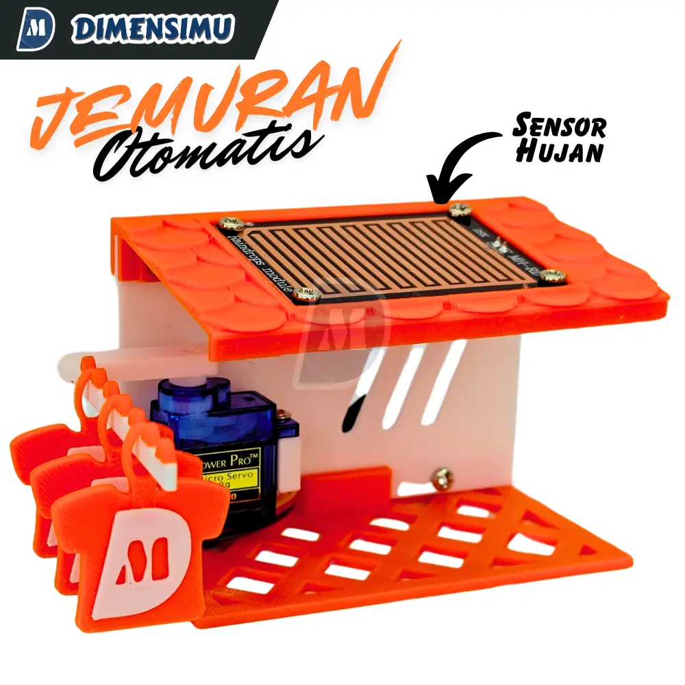 KIT Jemuran Otomatis ARDUINO menggunakan Servo & Raindrop Sensor | Dimensimu