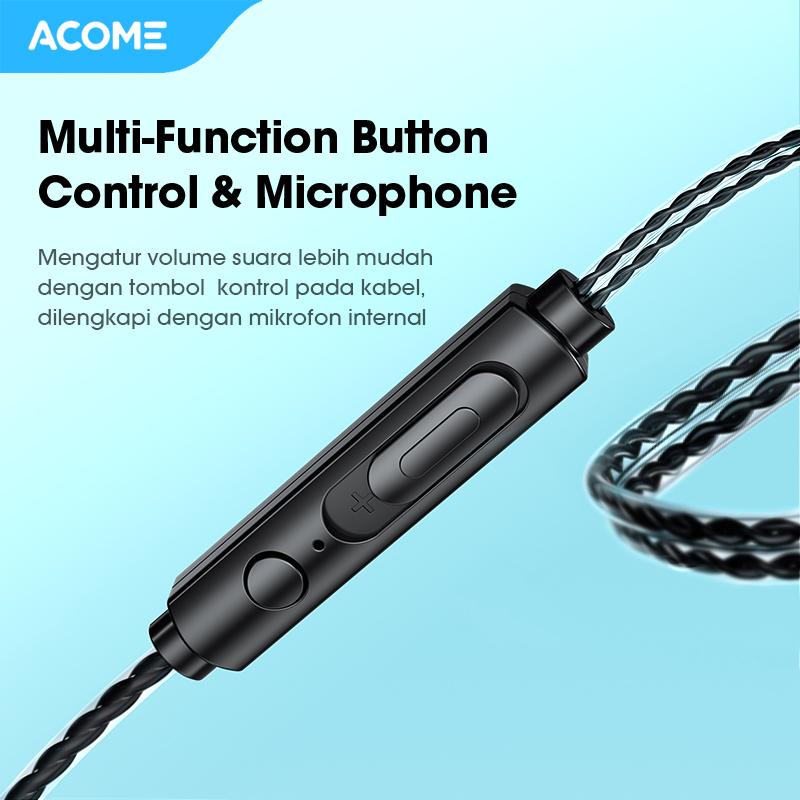 【EKSKLUSIF WILLIE SALIM】ACOME ACE01 3D Subwoofers Powerfull Bass Transparent Black Wire Body Garansi 24 Bulan