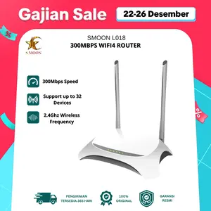 SMOON L018 - Wireless & Routuer WIFI - Speed 300 Mbps - Multifungsi Router, Client Router，AP, Client, Universal Repeater  - Warranty