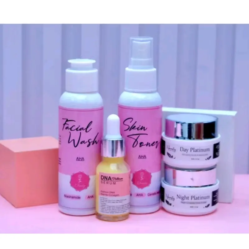 PAKET XBEAUTYSKIN PLATINUM BPOM Facial Wajah Mencerahkan Mengencangkan Memutihkan Perawatan Kosmetik Toner Kotoran Kering 3