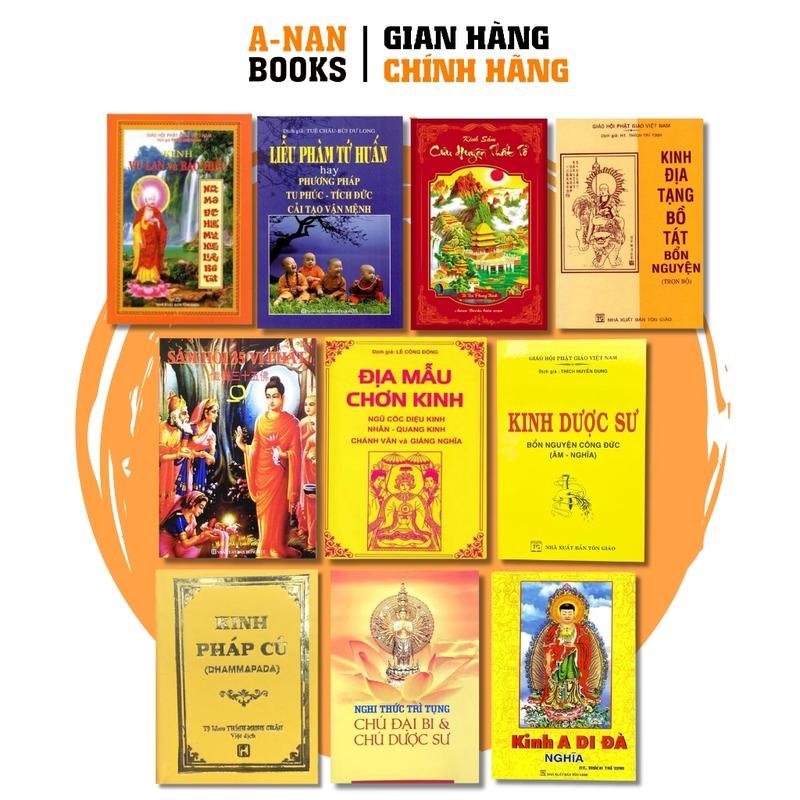 Sách - Kinh Địa Tạng, Vu Lan Báo Hiếu, Chú Đại Bi Và Dược Sư, A Di Đà, Pháp Cú,…