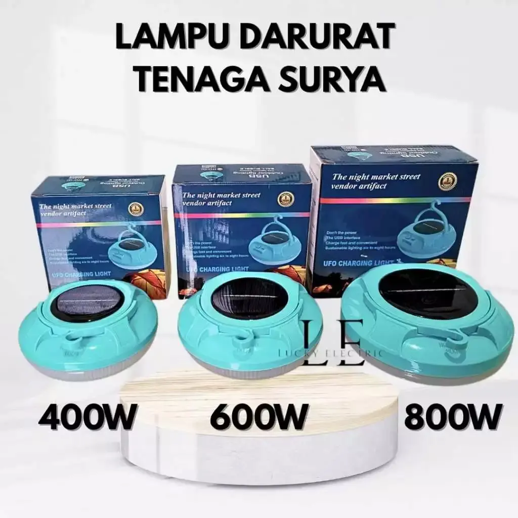 NEW!!! LAMPU EMERGENCY TAHAN LAMA / LAMPU MODEL UFO EMERGENCY TENAGA SURYA / LAMPU TENDA / TAHAN AIR