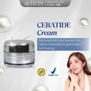 DEREIN Ceratide Moisturizer Cream 50g- Ceramide Peptide Memperkuat Skin Barrier Meratakan Tekstur Kulit