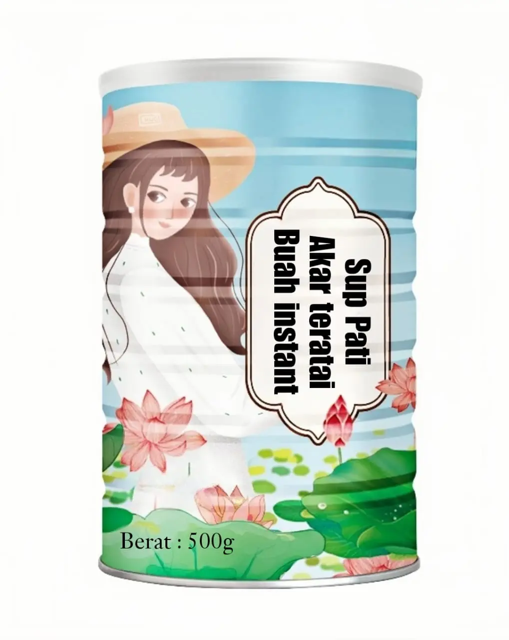 OUFEN LOTUS ROOT POWDER SOUP FRUIT INSTANT - VARIAN BUAH INSTAN AKAR TERATAI Air Red