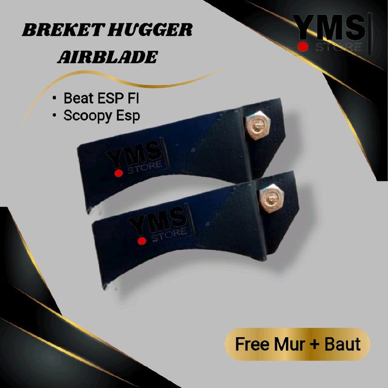 Breket Bracket Hugger Airblade Beat Fi Esp Scoopy Penahan Sambungan Spakbor 0