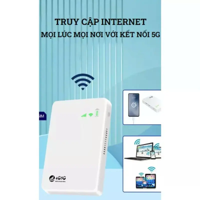TP10000 - Bộ Phát WiFi 4G Từ SIM, Tích Hợp Sạc Dự Phòng 10000mAh, Bộ phát WiFi di động 4G/5G, Sạc dự phòng - 10000mAh,  WiFi 4G LTE 150Mbps, Cục phát WiFi từ SIM 4G/5G, Thiết bị phát WiFi đa năng, WiFi 4G/5G cầm tay 1