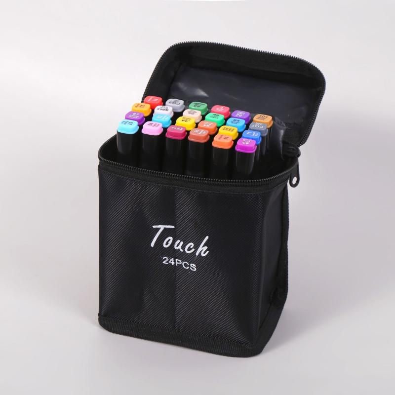 24 Colors Markers Dual Brush Pens Marker Double Tipped Round + Chisel Tips Sketch Art Drawing Markers for Artist Kids Adults Books Card Coloring Sketching 6