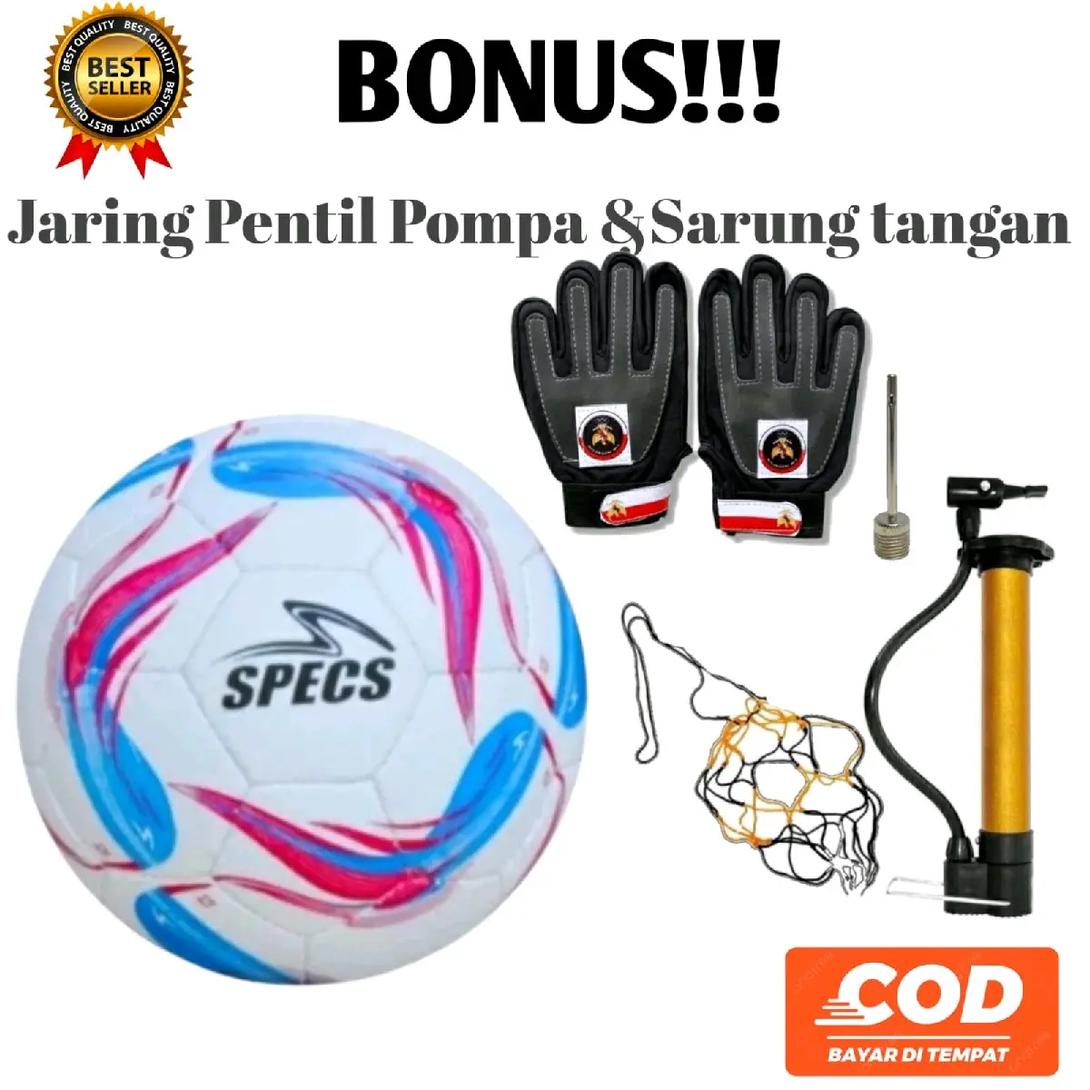 Bola Batik Merah size 5 cocok buat latihan free ongkir outdoor Kaki