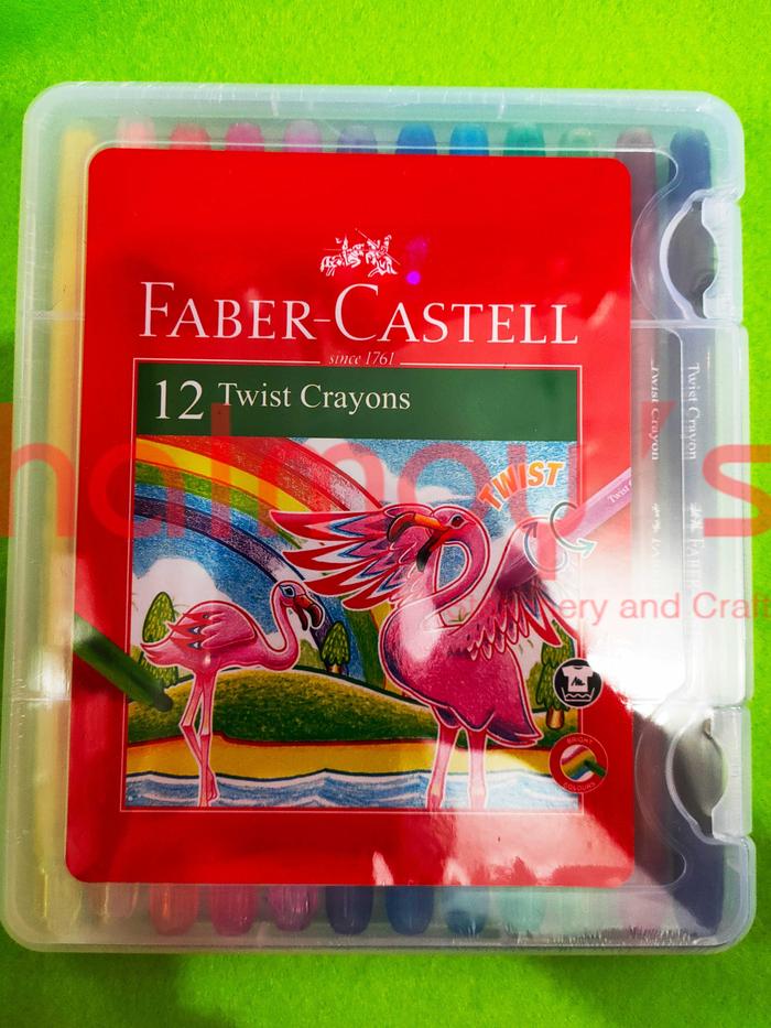 Gambar FABER CASTELL CRAYON / OIL PASTEL TWIST 12 WARNA dari HALMOY Kota Medan Tokopedia