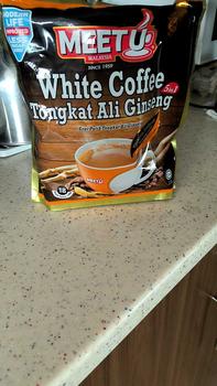 Product Review of Meet U WHITE COFFEE TONGKAT ALI GINSENG 5 IN 1 (18's x 28g) Beverage from A**y T** 0