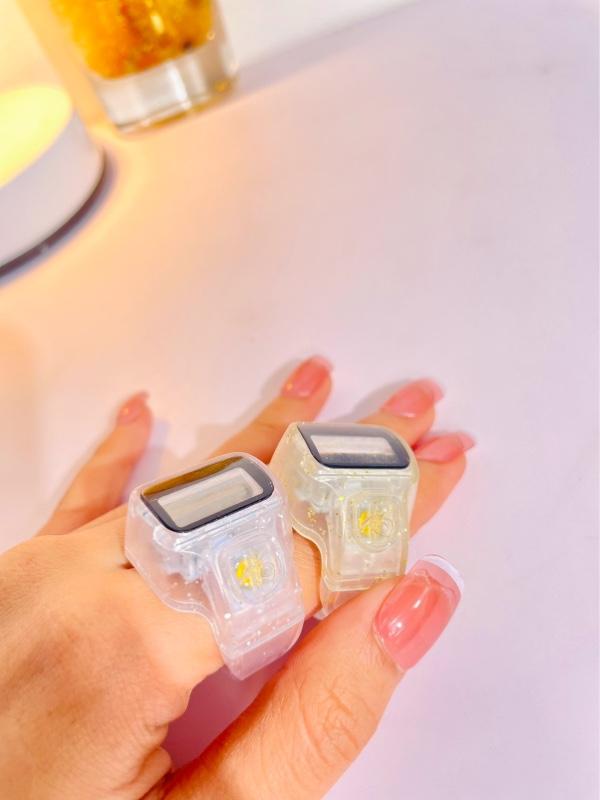 Tasbih Digital LED ALARM  Mini Muslim Motif Batu Baterai cincin dzikir