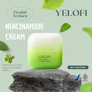 YELOFI Aqua CICA Intensive Repair Cream 50g Krim Mencerahkan Wajah & Memperbaiki Skin Barrier, membantu Melembapkan & Mencerahkan[BPOM & HALAL] {Free Gift}