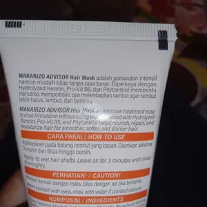 Makarizo Advisor Hair Repair Mask Tube 100 mL - Masker Rambut / Hair Mask / Rambut Lembut / Perawatan Rambut Kering / Haircare / Melembutkan