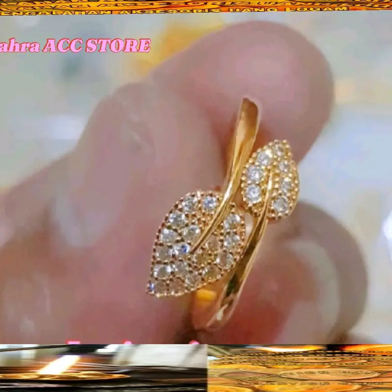 Cincin koin motif daun model terbaru 1991 0
