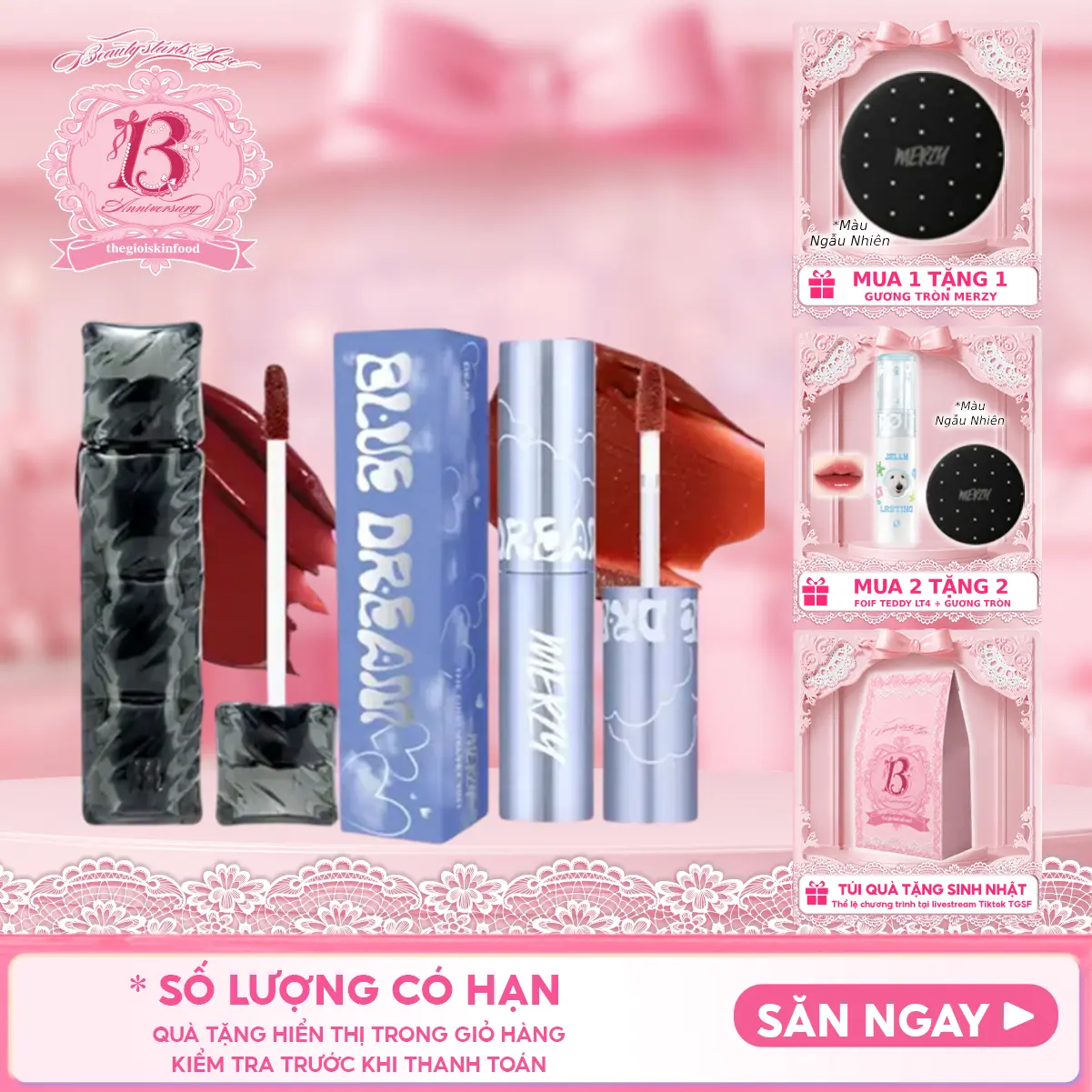 [V6] Son Môi Kem Lì Trang Điểm Merzy The First Velvet Tint Cosmetic Nữ Women Son Kem Mỹ Phẩm Lip Tint | Thegioiskinfood tgsf
