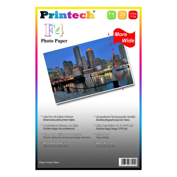 Gambar PRINTECH Photo Paper Glossy Folio / F4 210g - 02021 - 02021 dari printech Kota Administrasi Jakarta Utara 4 Tokopedia