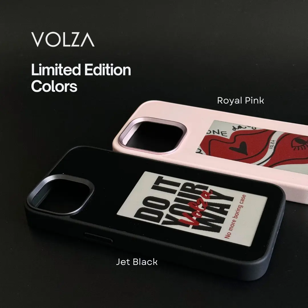 IMAGE SHIFTER CASE VOLZA LIMITED EDTION COLOUR 4 INK FOR IPHONE ( JET BLACK & ROYAL PINK)
