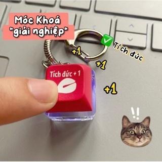 Móc Khoá Cute Bàn Phím Cơ Tích Đức Có Đèn Móc Khoá Keycap Quà Tặng Phụ Kiện Dễ Thương
