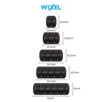 Gambar WIXEL H1 Cable Clip Organizer 5 Slot Silicone Penjepit Perapih Kabel Managemen Silikon Jepitan Klip Hitam dari WIXEL Kab. Tangerang 3 Tokopedia
