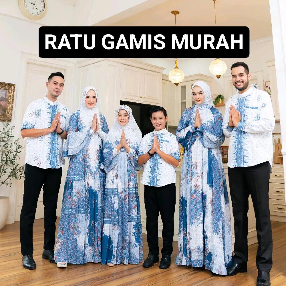 SARIMBIT ZAYYANA RAYYA LUXURY SERIES BY ELDEENA SYAR'I, GAMIS KELUARGA MEWAH, GAMIS PREMIUM CANTIK, COPLE KELUARGA