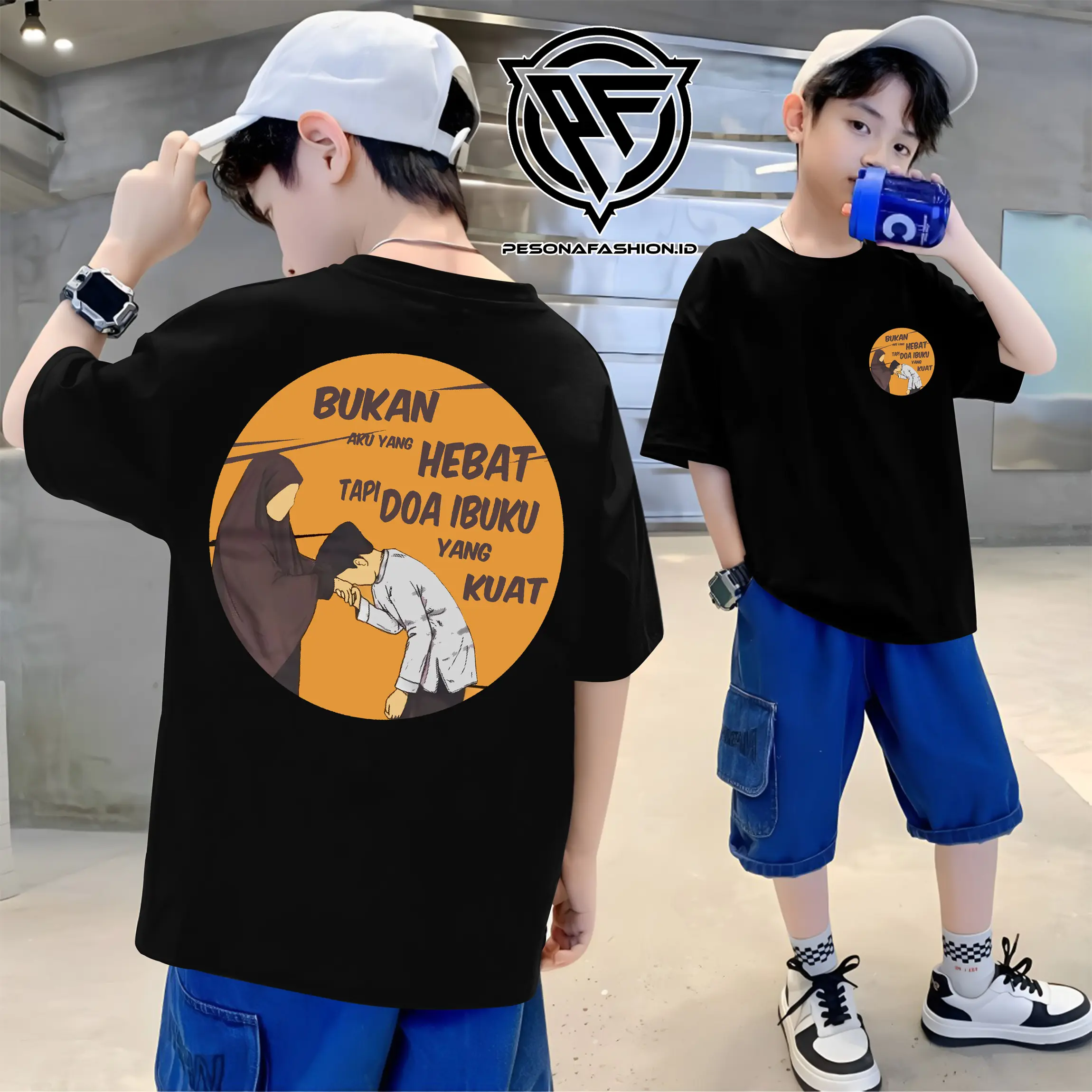 Kaos Anak Doa Ibu Bukan Aku Yang Hebat Tapi Doa Ibuku Yang Kuat Baju Distro Kata Kata Islami Cotton Combed 30s