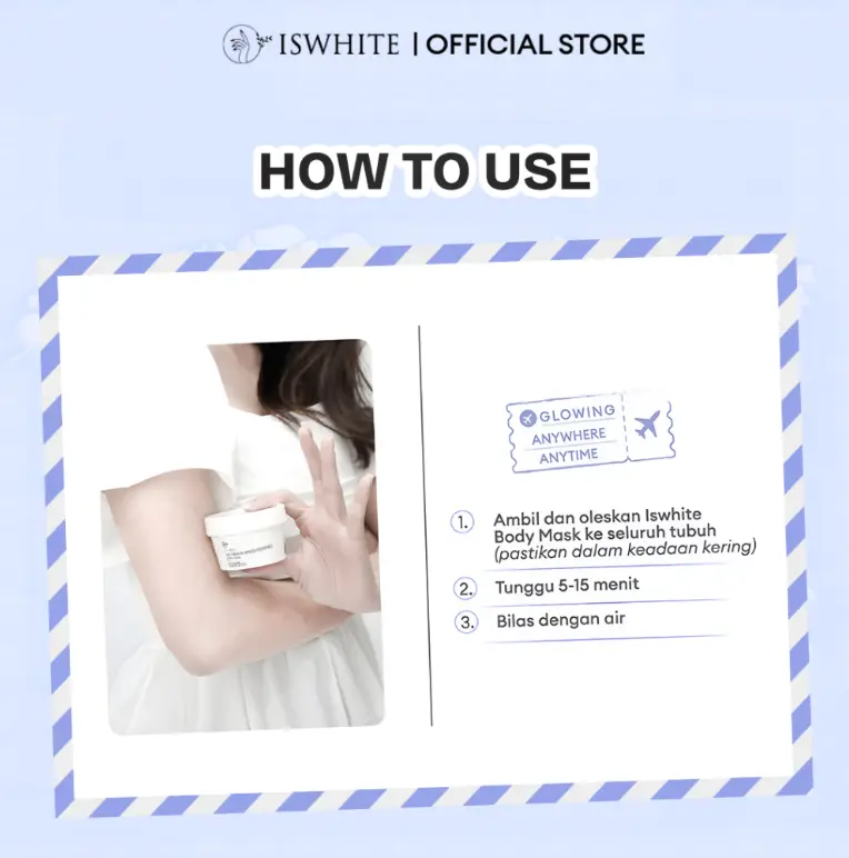 [FREE GIFT] Bundling Special Iswhite Skincare | Body Mask 70 Gram | Guasha 4