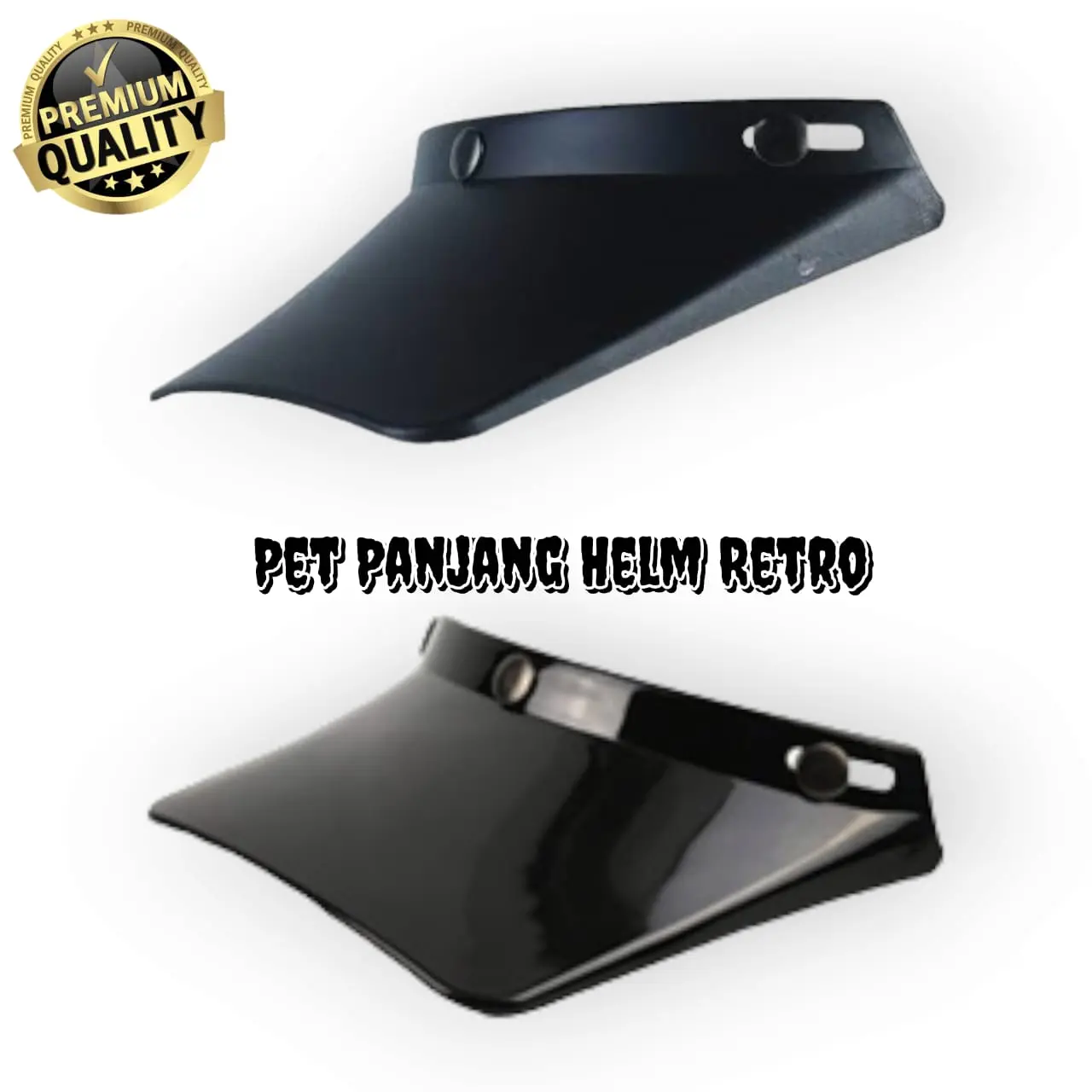 Pet Panjang Helm Retro Bogo Classic Cargloss Dof Motorcycle dengan 3 Kancing Fleksibel dan 2 Varian Warna Hitam Hitam Dof Ideal untuk Helm Anda