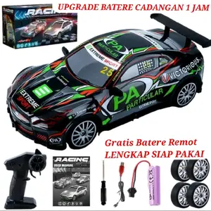 Mobil Remote Control RC DRIFT 4WD MURAH 2,4GHz Accesoris Lengkap UPGRADE BATERE CADANGAN Toys