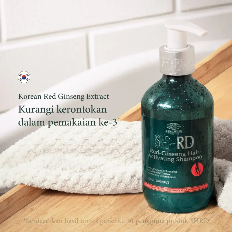 SHRD Red Ginseng Shampoo 200ml | Untuk Mengurangi Rambut Rontok dan tipis 1