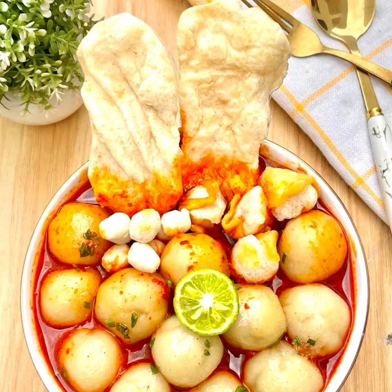 Baso Aci Suir Ayam Jumbo / Baso Aci Home made / Baso aci Instan khas garut / Baso aci termurah Instan Food Kuah Makanan Pedas Cuangki Seblak 1