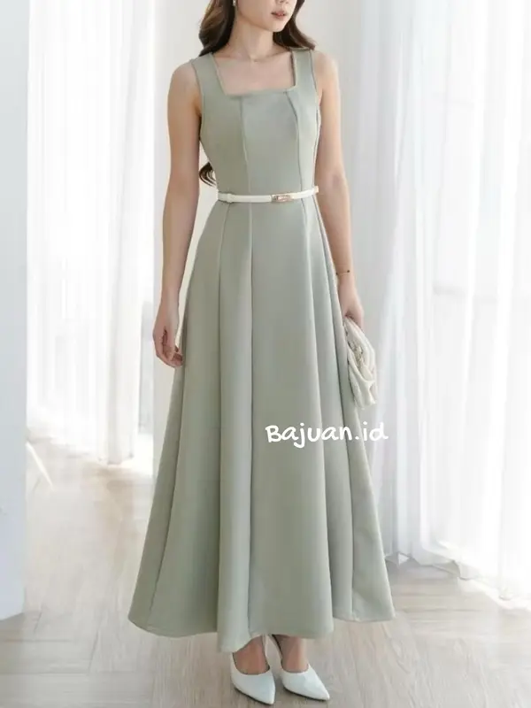 BIG SIZE M-XXXXL Dress Aqila Sabrina Natal Irise Wanita korea A Line Bodycon Maxi Casual Natal pesta Natal Party Style Korean 1