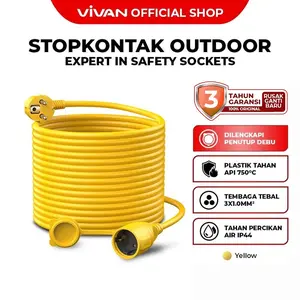 [TAHAN BANTING] VIVAN Safety Socket VPS-H1011A Stop Kontak Outdoor Colokan Industrial Tahan Air IP44 Tahan Api 750°C - Garansi 3 Tahun Rusak Ganti Baru