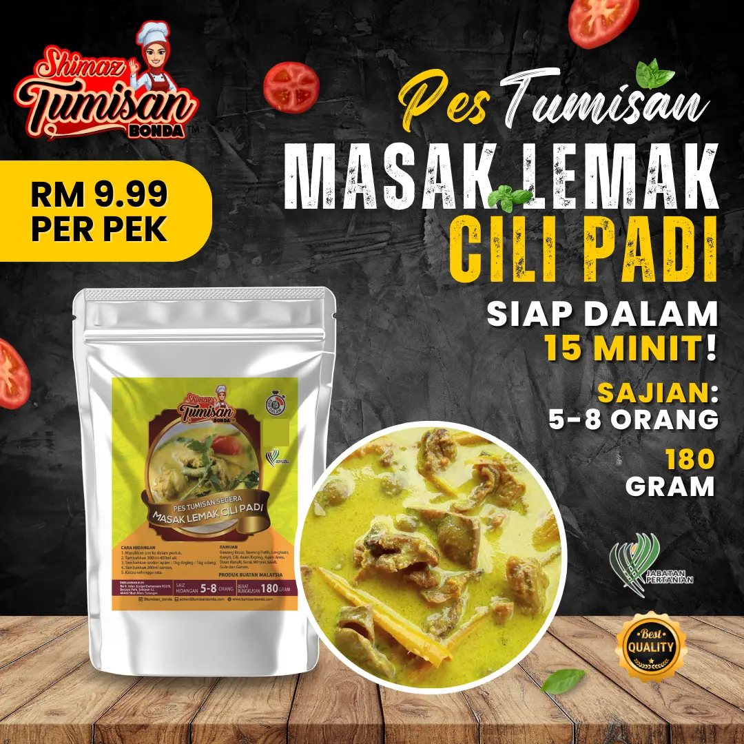 Pes Masak Lemak Shimaz Tumisan Bonda, perencah, rempah, pes masakan, cooking paste Food