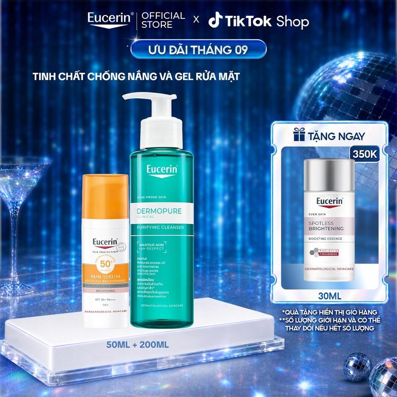 Bộ đôi Tinh chất chống nắng giảm thâm nám Eucerin Spotless Brightening Serum…