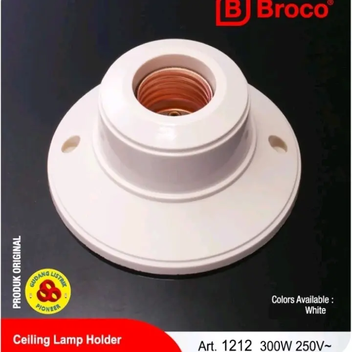 Broco Fitting Lampu Plafon Bulat 1212 - Cream 0