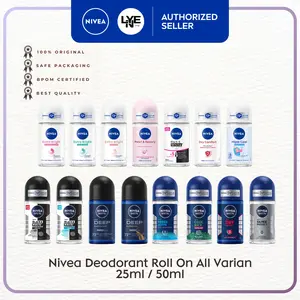Nivea Deodorant Roll On All Varian 25ml / 50ml / Extra Brightening / Happy Shave / Pearl & Beauty / Deodorant Men Pria Deep / Cool deodorant  aman