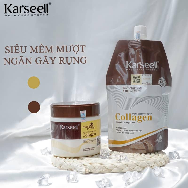  Kem ủ phục hồi tóc siêu mượt colazen KARSEEL,HỦ Collagen KARSEELL 500ML Chính Hãng Có Tem Chống Hàng Giả 