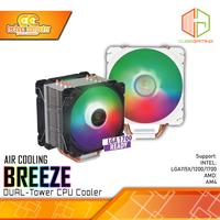 Gambar CPU Cooler CUBE GAMING BREEZE DUAL - 120mm Air Cooler dari Techno Computer Bali Kota Denpasar 1 Tokopedia