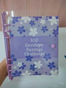 Product Review of < 100K Envelope Challenge Photo Album  >100 Envelope Challenge loose-leaf notebook 100-day money saving notebook challenge cash savings from ♥**♡ 0