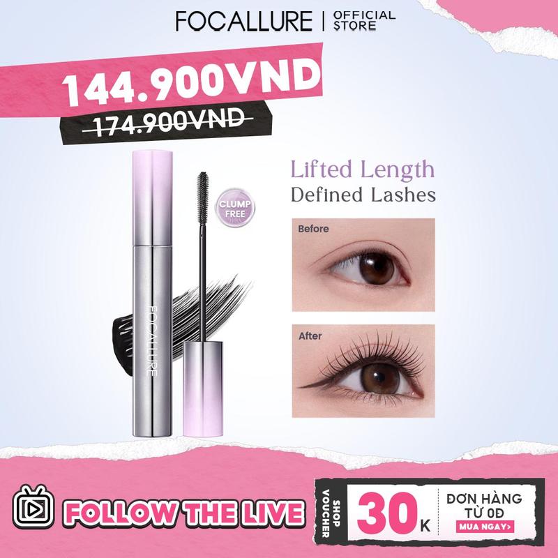 Mascara Chống Nước, FOCALLURE, Làm Dài Lên, Nâng Và Định Hình Lông Mi, Không Vón Cục, Cọ Được Cấp Bằng Sáng Chế, Cọ Hình Quạt, Phù Hợp Với Mọi Loại Mắt, Chống Nhòe, Chống Chuyển Nhượng, Chống Mồ Hôi, Nhẹ, Sợi, Cọ Được Cấp Bằng Sáng Chế