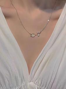 Collar de Tulipa Elegante para Mujeres, Accesorio de Joyería Minimalista de Lujo, Idea de Regalo Perfecta, Pieza de Moda Multifuncional