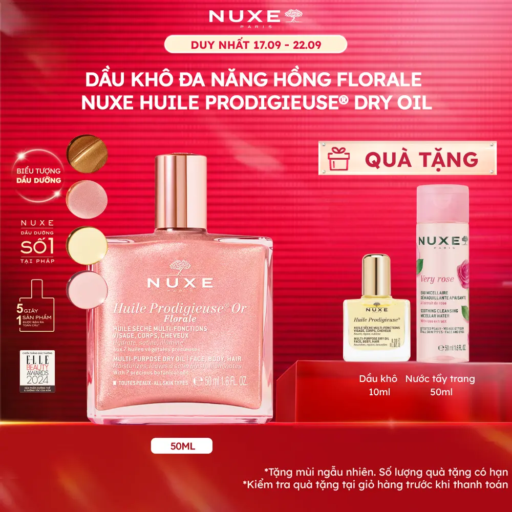 Dầu Khô Đa Năng Nuxe Huile Prodigieuse Or Multi-Purpose Dry Oil 50ml