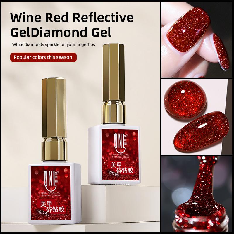  Sơn Móng Tay Gel QNL 9ml Gel UV Ngâm Bán Vĩnh Viễn Pha Lê Sơn Móng Tay Giả Ngọc Trai Màu Đỏ Gió Phản Quang Kim Cương Gel Làm Móng Nghệ Thuật Hàng Mới Về 