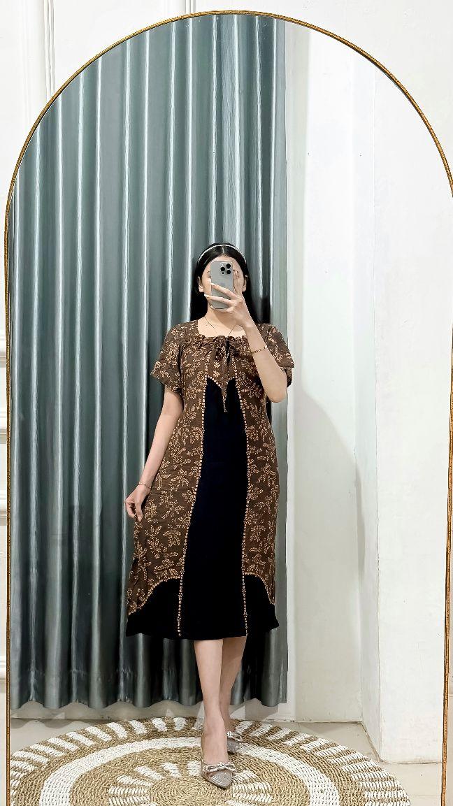 DASTER FUJI ANGGUN Rayon Premium Tebal Busui Bumil Dress Wanita