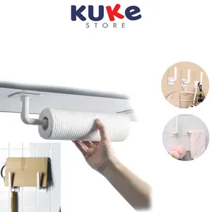 Holder Gantungan Tisu Tempel Tempat Tissue Gulung Alat Dapur Serbaguna