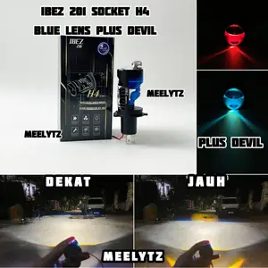 IBEZ 201 - Lampu utama H4 LED Purple Lens